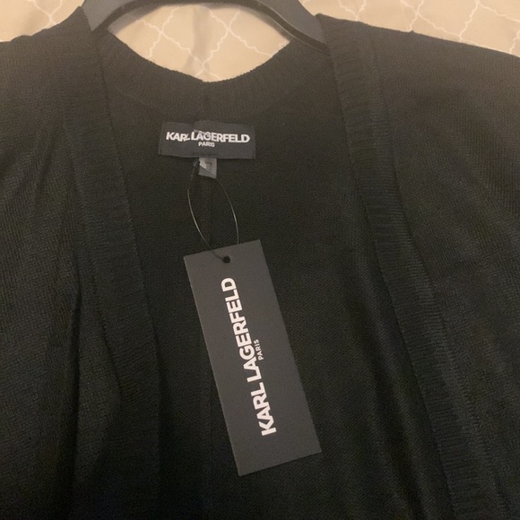 KARLLAGERFELD LADIES SHAWL ONE SIZE BLACK - Picture 5 of 7